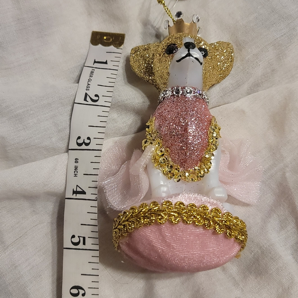 NWT CHIHUAHUA DOGGIE PRINCESS CHRISTMAS MEMORY ORNANENT - Picture 6 of 8